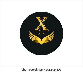 Plantilla de logotipo de letra inicial X 