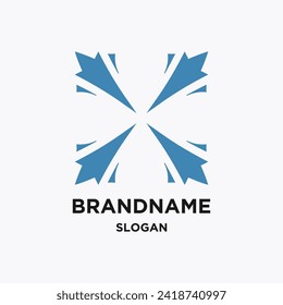 Initial letter X logo template vector