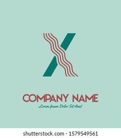 Initial letter X logo vector design template. Initial X minimalist logo template vector