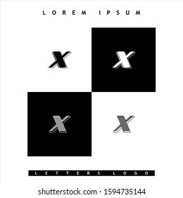 Initial letter X logo vector design template with effect.