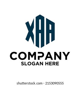 Initial letter X A A logo vector design template