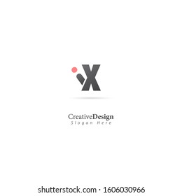 Initial Letter I X Lowercase Logo Template. Design Vector Illustration