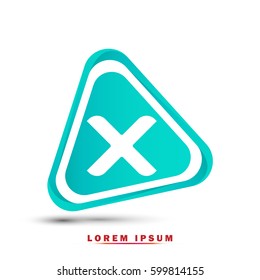 Initial letter X. Modern concept and elegant typographic . Gradient blue