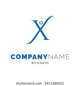 Initial Letter X People Icon Logo Design Template