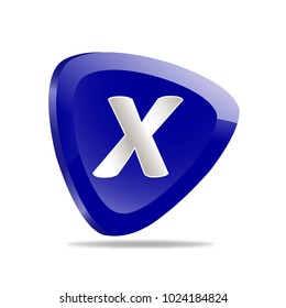 Initial Letter X Rounded Triangle Shape Icon Logo.Vector Design Template Element