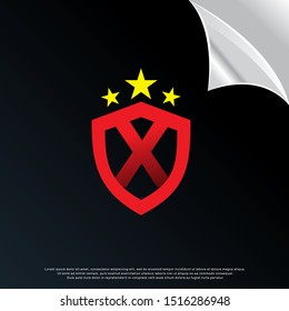 initial letter X sport emblem icon, modern template logo design