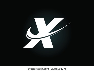 Letra inicial X con plantilla de logotipo en blanco, negro y ciego. Logotipo vectorial moderno para identidad empresarial y de empresa.