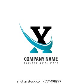 Initial Letter X Swoosh Logo