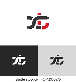 Initial Letter x t linked lowercase logo design template elements. Red letter Isolated on black white grey background. Suitable for business, consulting group company.