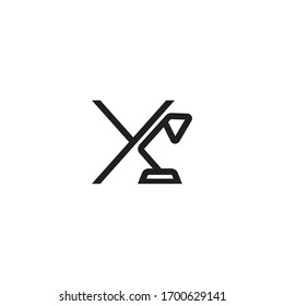 initial letter x table lamp logo