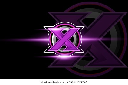 Initial letter X, vector initial letter monogram logo design for esport, twitch and gaming logo template