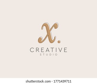 initial letter x watermark logo design