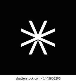 Initial letter X and X, XX, overlapping interlock monogram logo, white color on black background
