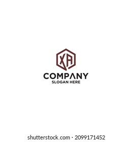 Initial Letter XA or AX Logo Template Design