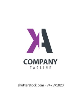 Initial Letter XA Design Logo