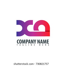 Initial Letter XA Linked Design Logo
