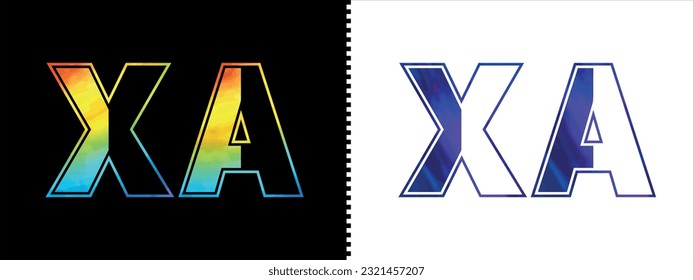 Initial letter XA logo Icon vector design template. Premium luxurious logotype for corporate business identity