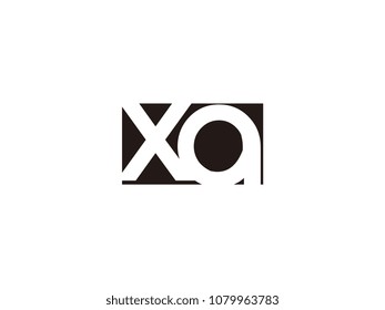 Initial letter xa lowercase logo black and white
