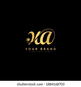Initial Letter XA, Luxury Monogram Logotype. Typography for company and bussines logo.