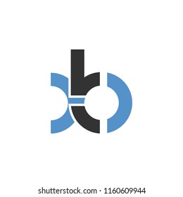 Initial letter XB line logo design template