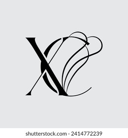Initial letter XC logo design creative modern symbol icon monogram
