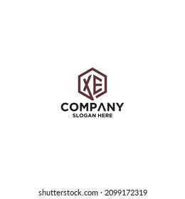 Design der Logos mit dem Anfangsbuchstaben XE oder EX