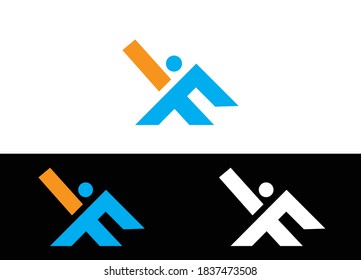 Vorlage für Vektorbilder mit dem Anfangsbuchstaben XF-Logo oder Symboldesign
