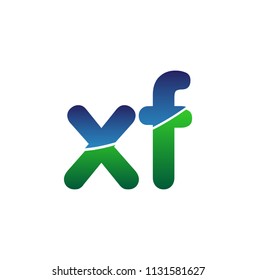 Initial Letter XF Logo Lowercase, colorful logotype Modern and Simple Logo Design.