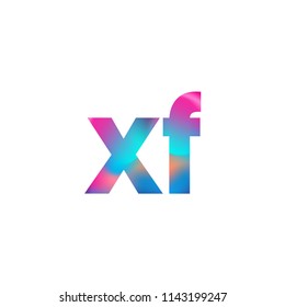 Initial Letter XF Logo Lowercase colorful design, Modern and Simple Logo Design.
