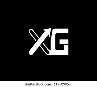 Initial Letter XG Linked Arrow Modern Monogram Shape Logotype