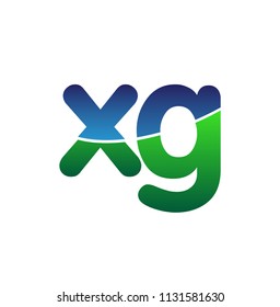 Initial Letter XG Logo Lowercase, colorful logotype Modern and Simple Logo Design.