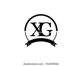 initial letter XG logo monogram retro black
