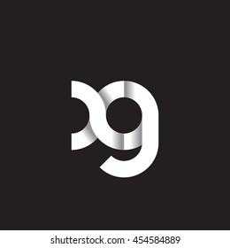 initial letter xg modern linked circle round lowercase logo white black