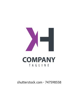 Initial Letter XH Design Logo