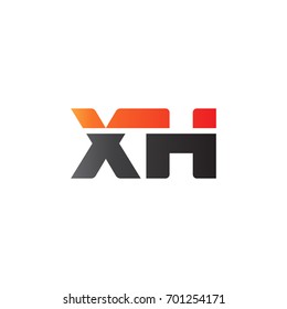 Initial Letter Xh Straight Linked Line Stock Vector (royalty Free 