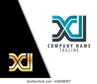 Initial Letter XI Linked Design Logo