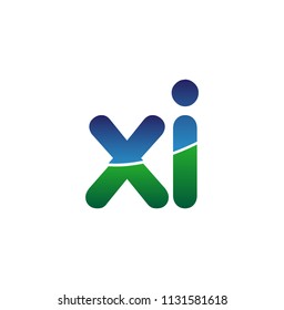 Initial Letter XI Logo Lowercase, colorful logotype Modern and Simple Logo Design.