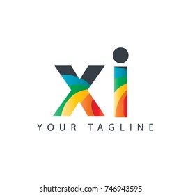 Initial Letter XI Rounded Design Logo