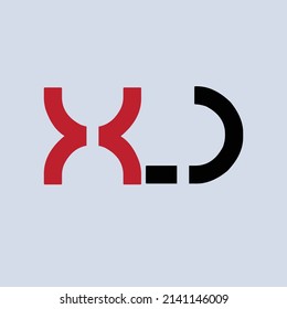 Initial letter XJ logo design
