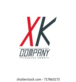Initial Letter XK Design Logo Template