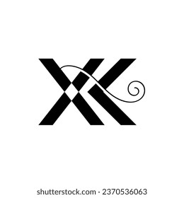 

Letra inicial diseño del logotipo XK creativo símbolo moderno monograma