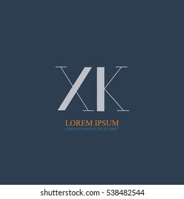 initial letter Xk logo design for company identity