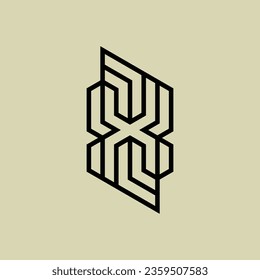 Anfangsbuchstaben XL oder LX-Monogramm-Logo
