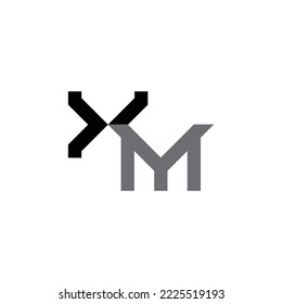 Initial letter XM logo design