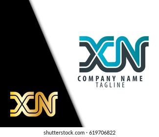 Initial Letter XN Linked Design Logo
