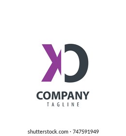 Initial Letter XO Design Logo