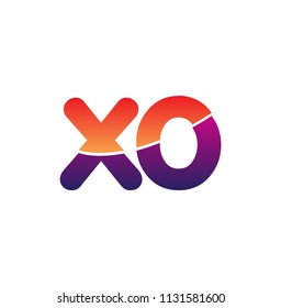 Initial Letter XO Logo Lowercase, colorful logotype Modern and Simple Logo Design.
