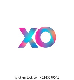 Initial Letter XO Logo Lowercase colorful design, Modern and Simple Logo Design.
