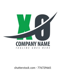 Initial Letter XO Overlapping Logo