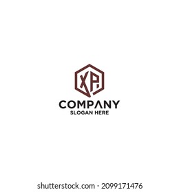 Initial Letter XP or PX Logo Template Design